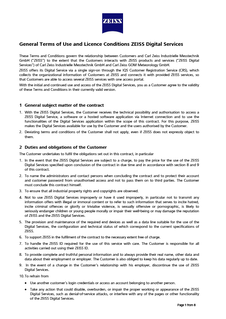 Xem trước hình ảnh General Terms of Use and Licence Conditions ZEISS Digital Services