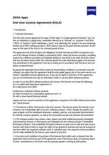 Xem trước hình ảnh ZEISS Apps End User License Agreement (EULA)