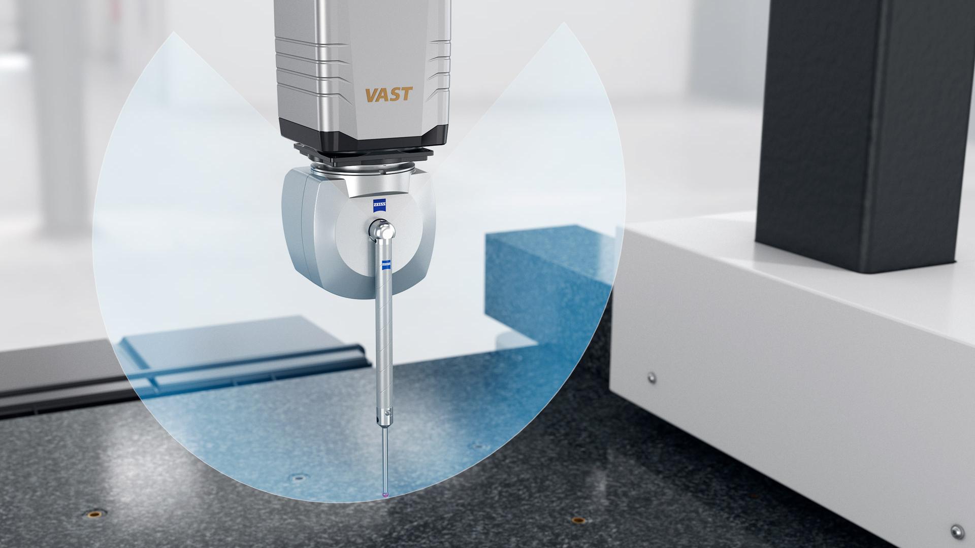 Do sự kết hợp với đầu đo ZEISS VAST gold có độ chính xác cao, độ ổn định của kim đo khớp nối mang lại độ chính xác cao.